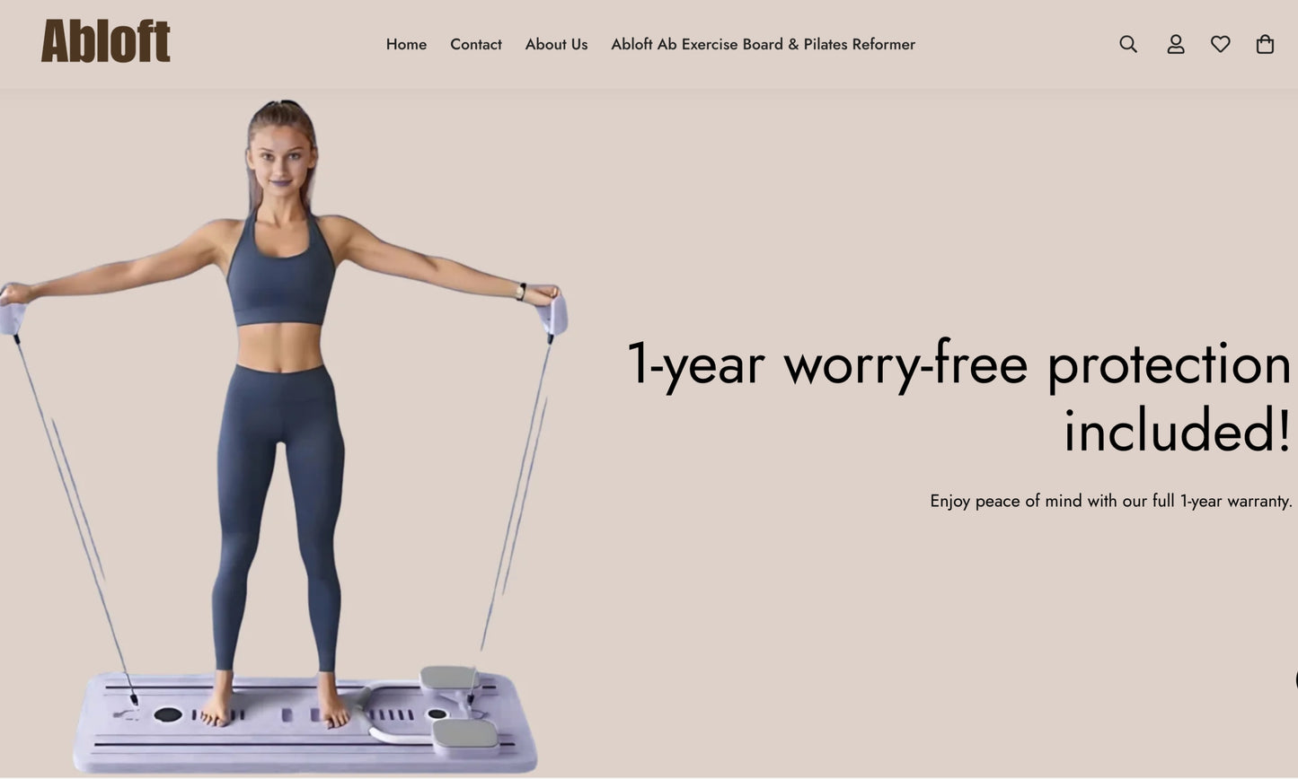 Startbereiter Shop für Trainingsausrüstung | Fitness-Website mit Standardthema und Einzelprodukt | Abloft