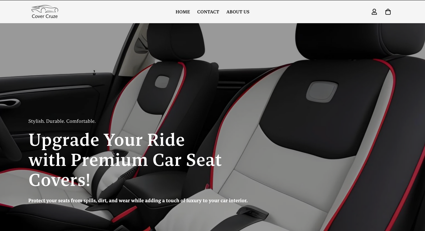 Startbereiter Autozubehör-Shop | Website für Autositzbezüge mit mehreren Produkten und Standardthemen | Cover Cruze