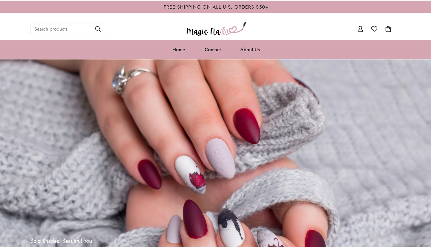 Startbereiter Nagellack- und Nagelpflege-Multiproduktshop | Standardthema | Beauty-Nische | Magic Nailz
