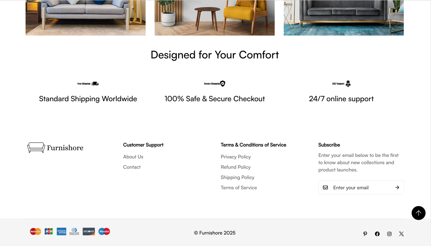 Startbereiter Sofa- und Couch-E-Commerce-Shop | Furnishore (Standarddesign | Wohnzimmer- und Gartenmöbel)