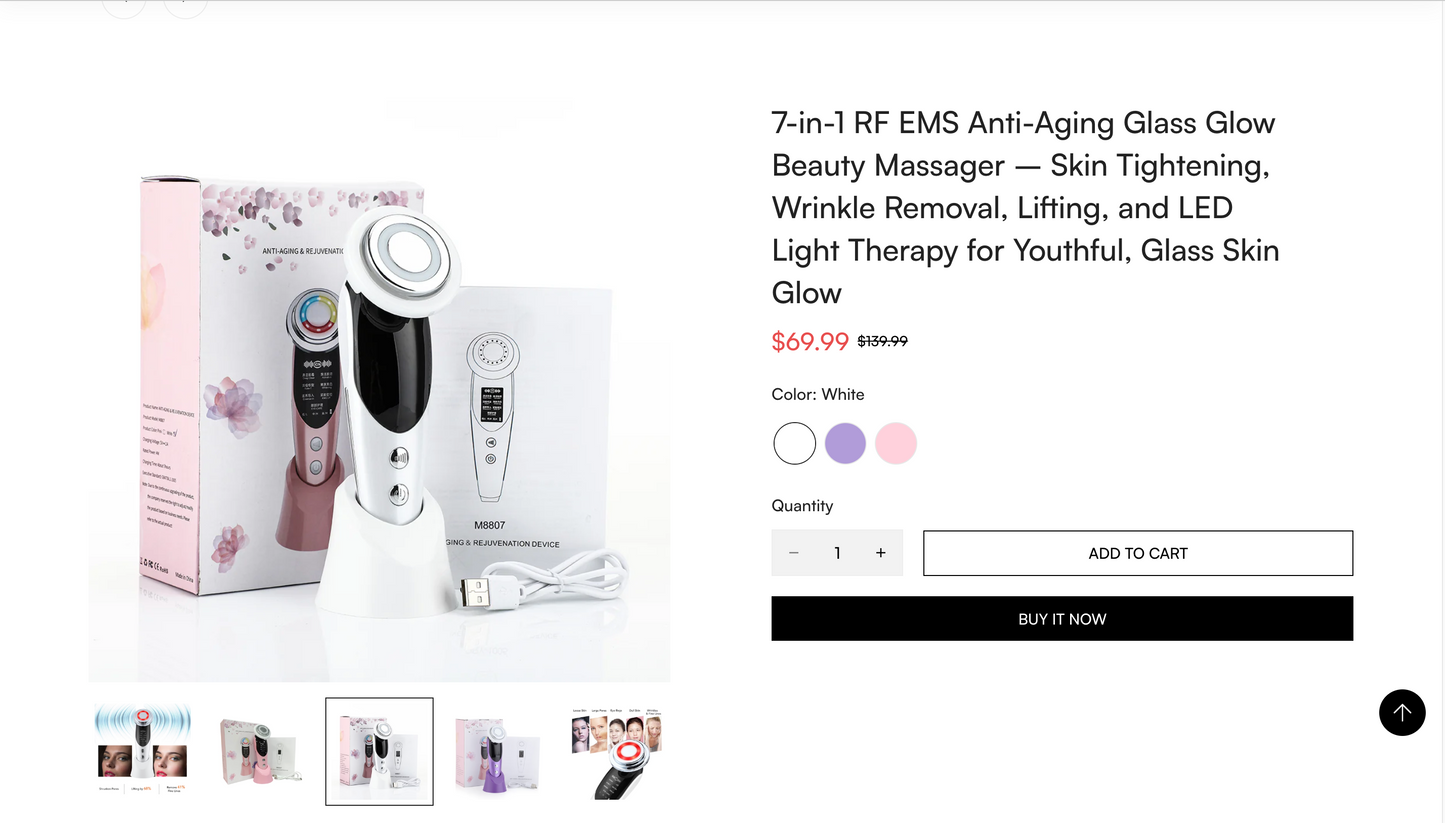 Facia Wand | Ready-to-Launch Beauty Tool Single Product Store