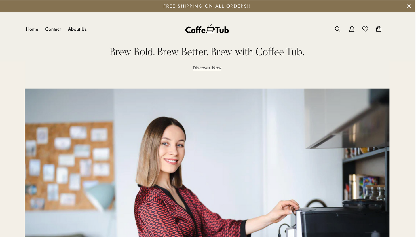Coffee Tub | Ready-to-Launch Shopify Store for Coffee Makers