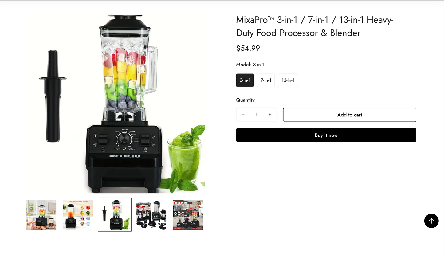 MixaPro | Ready-to-Launch Single Product Store for Food Processor