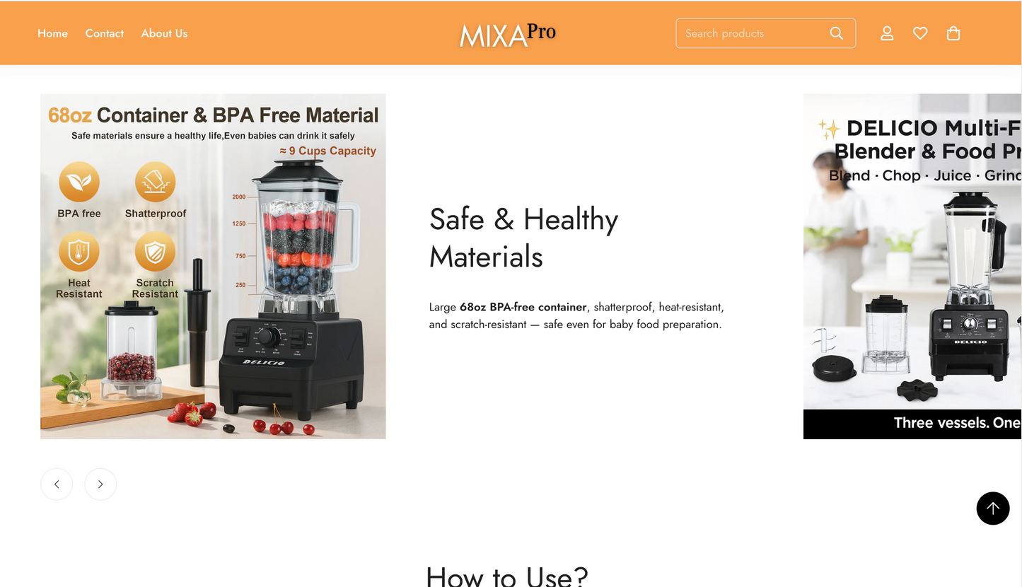 MixaPro | Ready-to-Launch Single Product Store for Food Processor