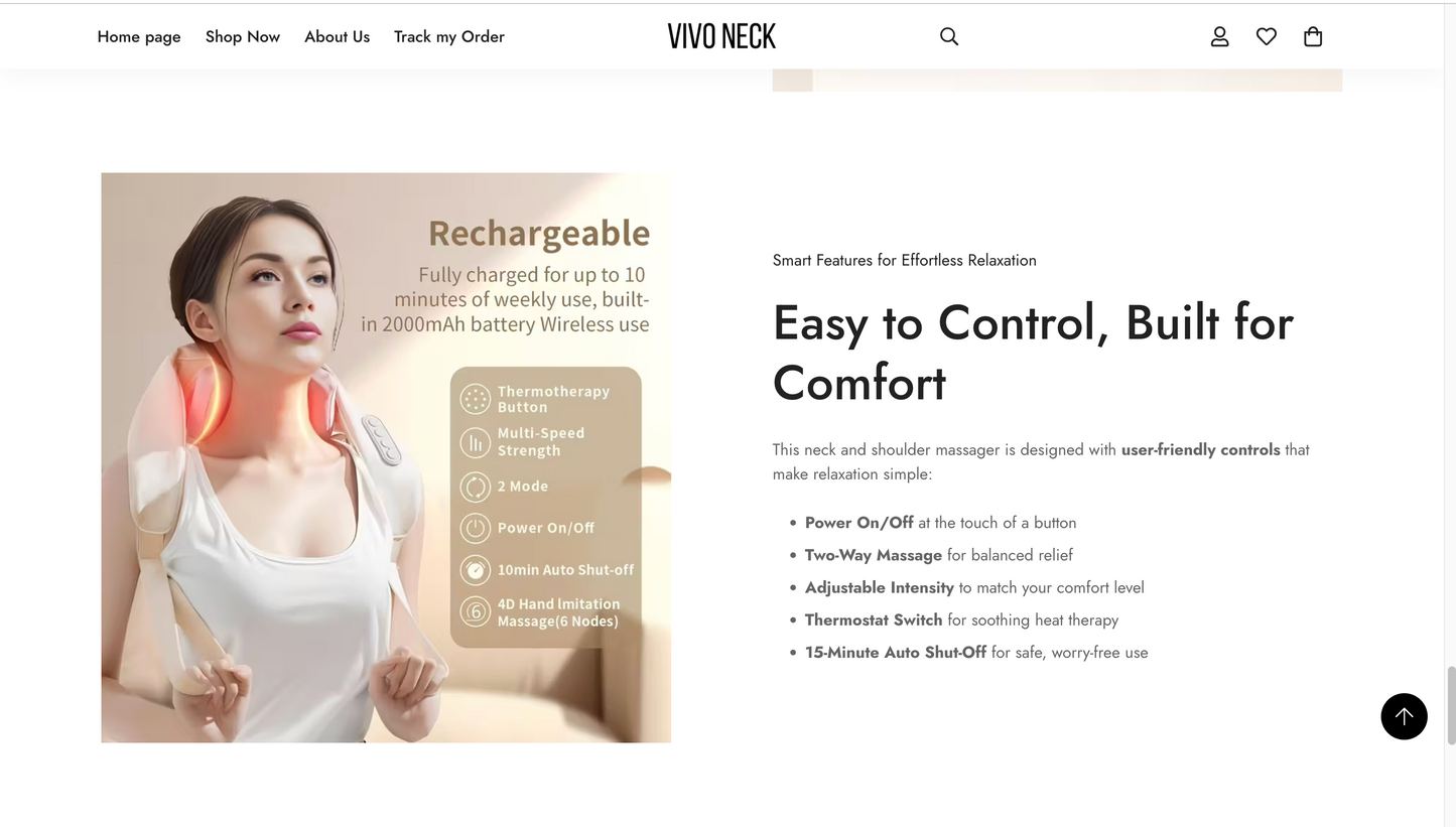VivoNeck | Ready-to-Launch Single Product Store for Neck Massager