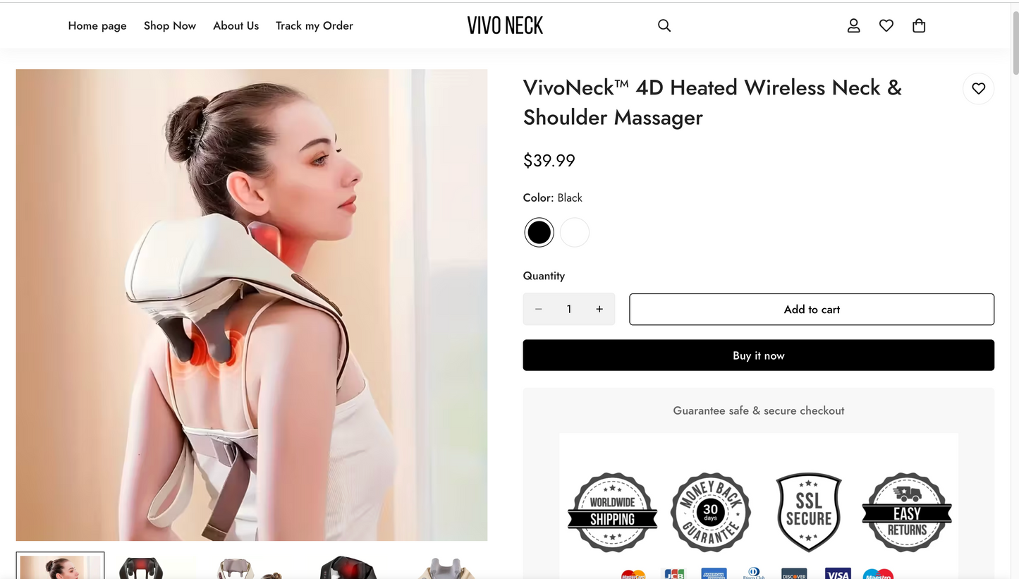 VivoNeck | Ready-to-Launch Single Product Store for Neck Massager
