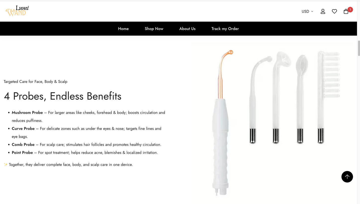 LumiWand | Ready-to-Launch Single Product Store for Skin Care Product