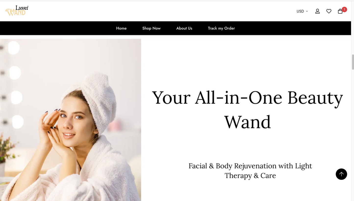 LumiWand | Ready-to-Launch Single Product Store for Skin Care Product