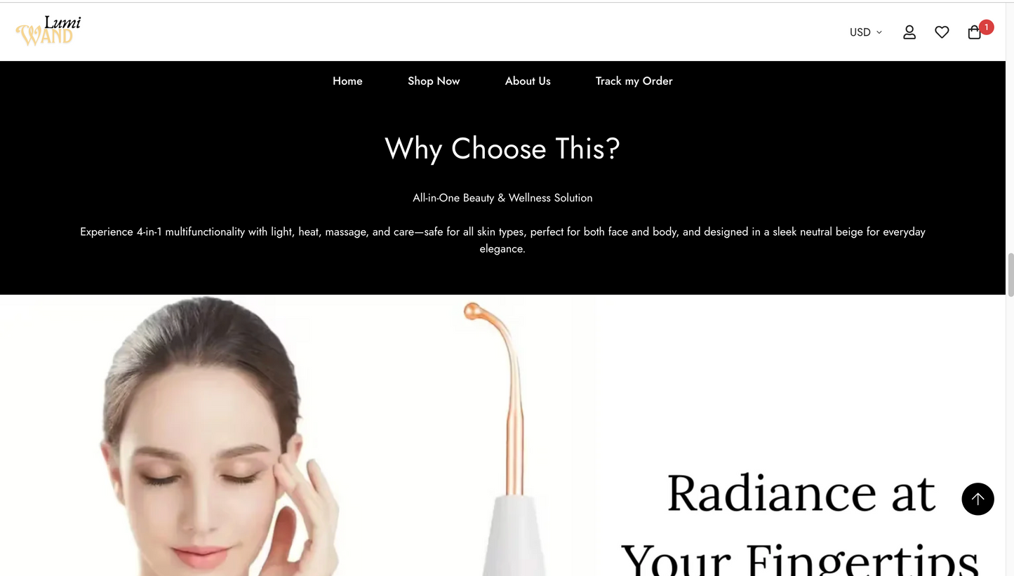 LumiWand | Ready-to-Launch Single Product Store for Skin Care Product