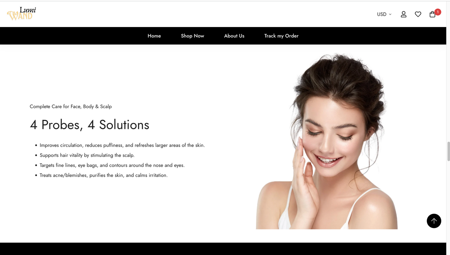 LumiWand | Ready-to-Launch Single Product Store for Skin Care Product
