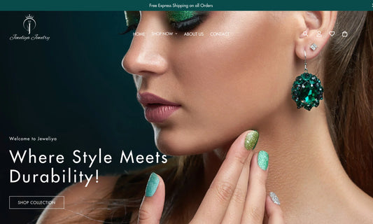 Startbereiter Shopify-Shop für eleganten Schmuck | Jeweliya (Standarddesign | Mehrere Produkte)