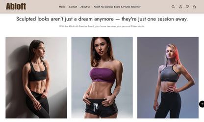 Startbereiter Shop für Trainingsausrüstung | Fitness-Website mit Standardthema und Einzelprodukt | Abloft