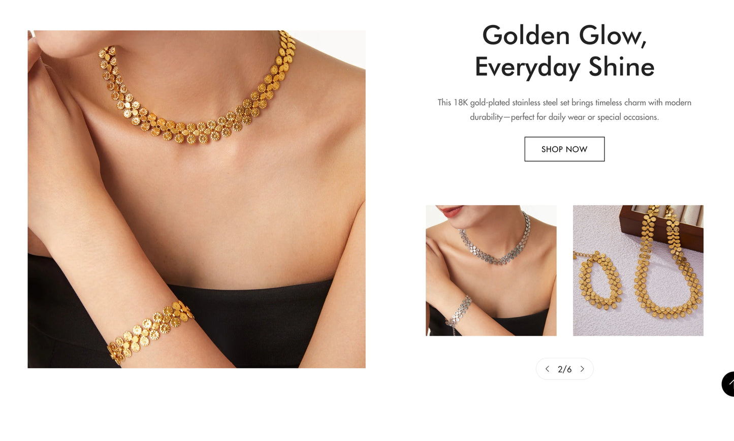 Startbereiter Shopify-Shop für eleganten Schmuck | Jeweliya (Standarddesign | Mehrere Produkte)