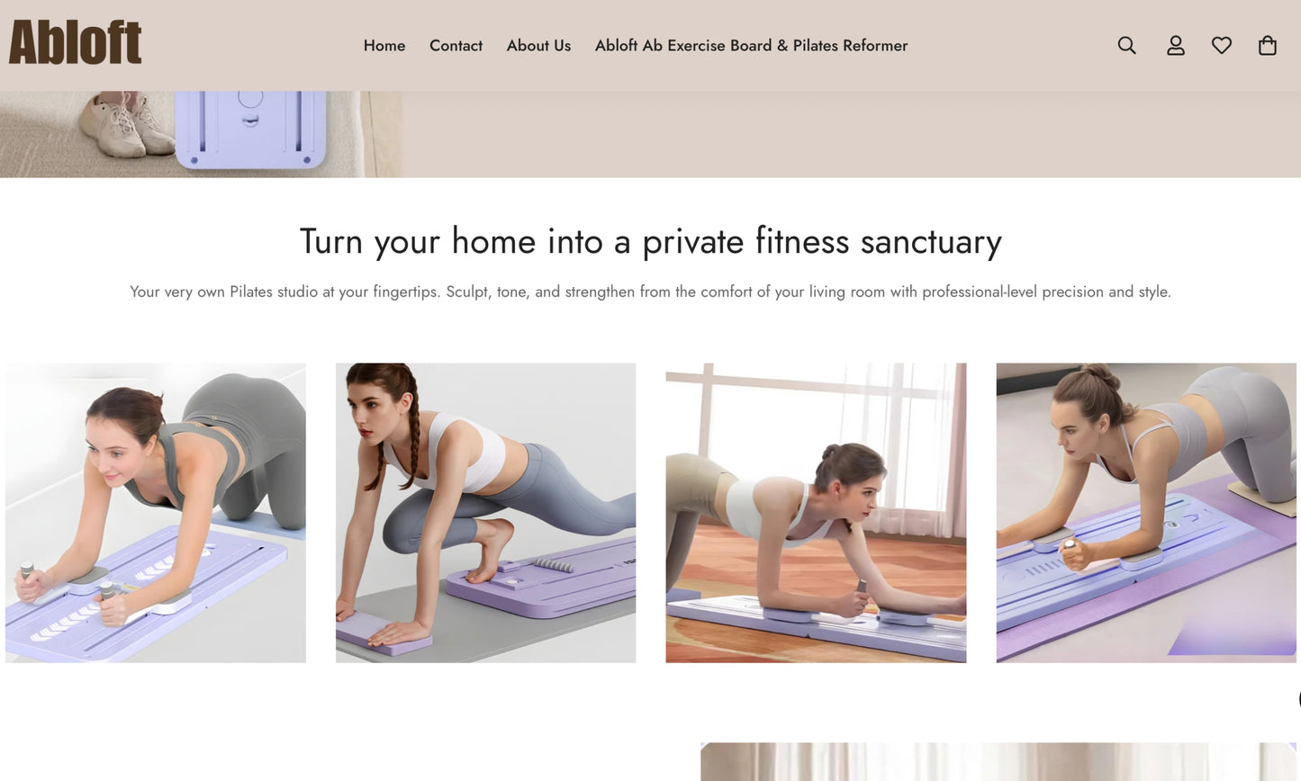 Startbereiter Shop für Trainingsausrüstung | Fitness-Website mit Standardthema und Einzelprodukt | Abloft