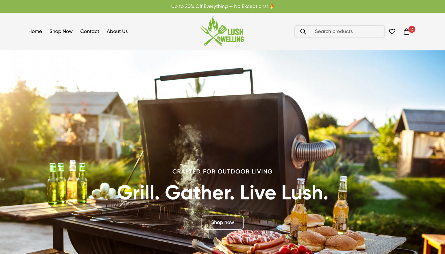 Standardthema – Startbereiter Shopify-Shop für Nischen-Grill- und Kochgeschirr für Haus, Garten und Outdoor | Lush Dwelling