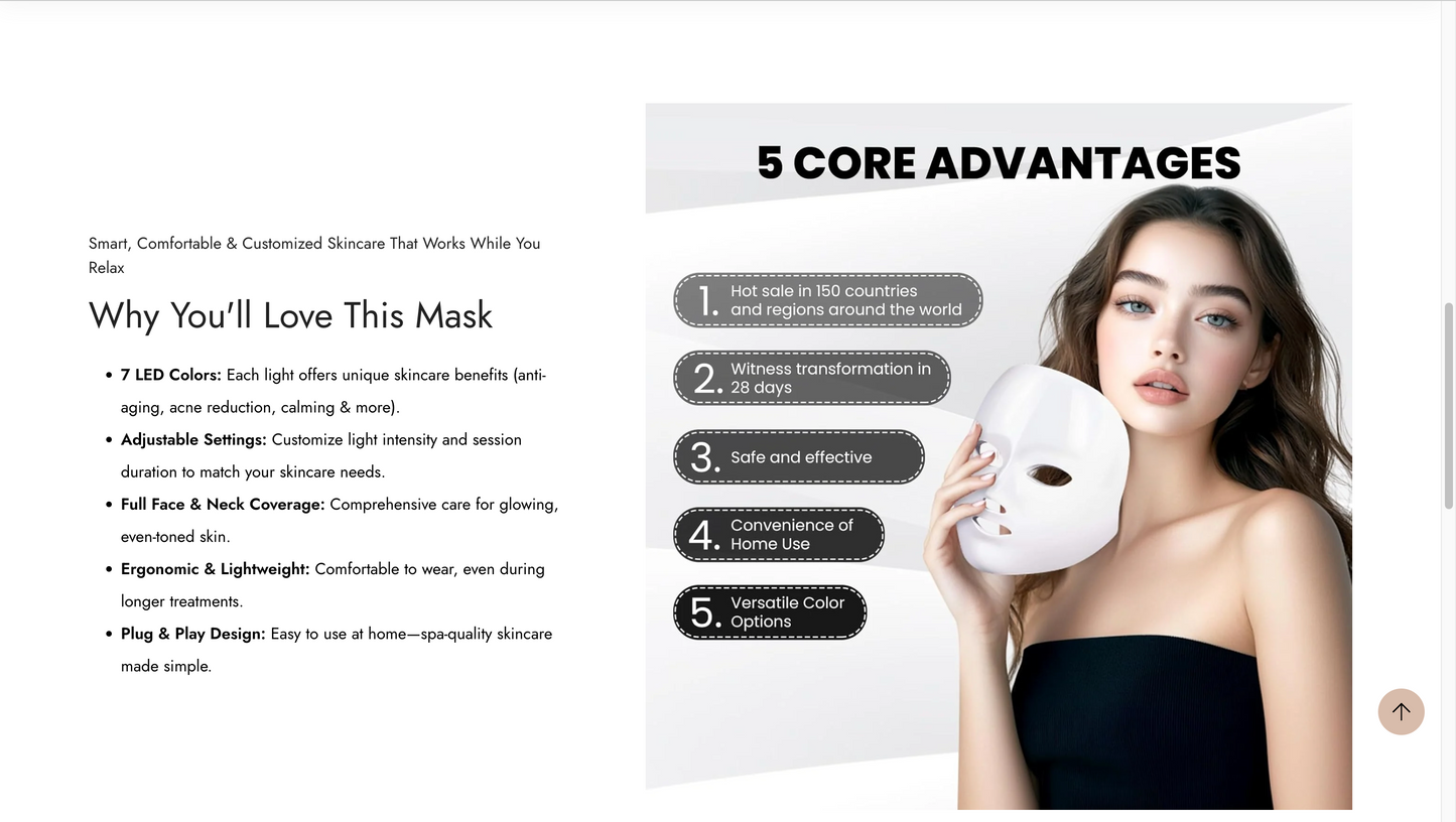 FaceLumin | Ready-to-Launch Red Light Therapy Single Product Store