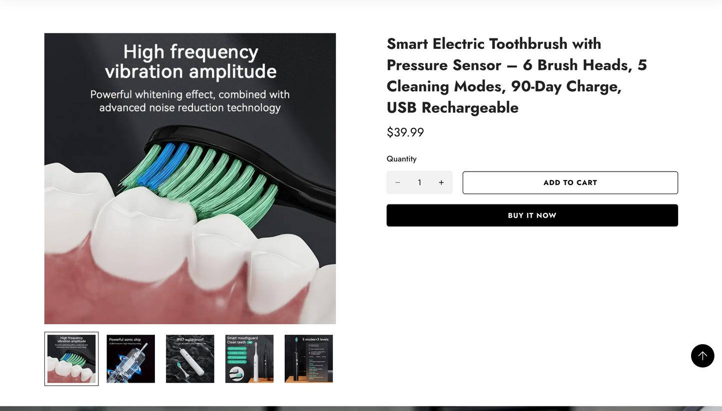 Glide Brush | Ready-to-Launch Single Product Store for Smart Electric Toothbrush