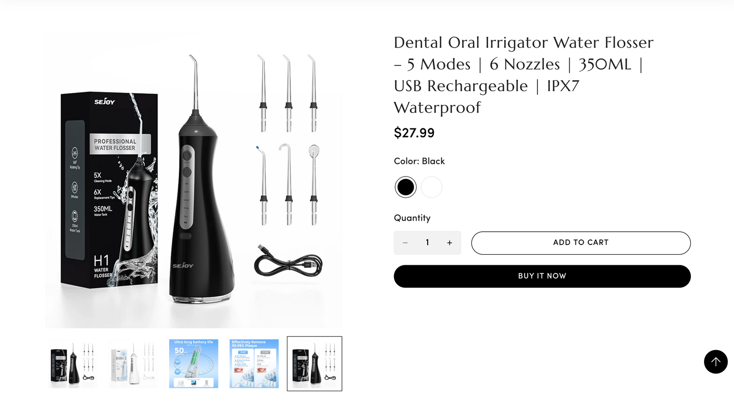 DenataMist | Ready-to-Launch Dental Water Flosser Single Product Store