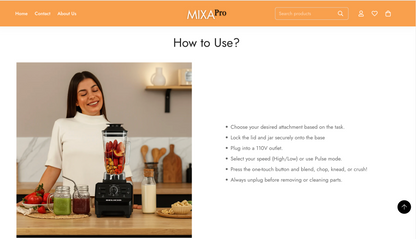 MixaPro | Ready-to-Launch Single Product Store for Food Processor