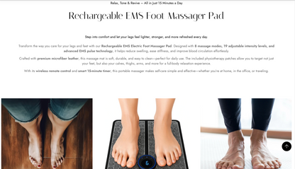 RelaxSole | Ready-to-Launch Single Product Store for EMS Foot Massager