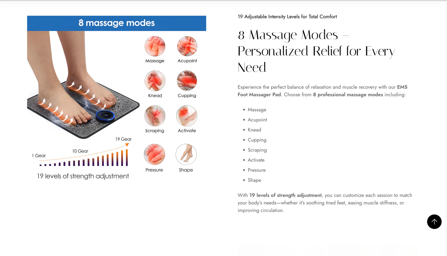RelaxSole | Ready-to-Launch Single Product Store for EMS Foot Massager