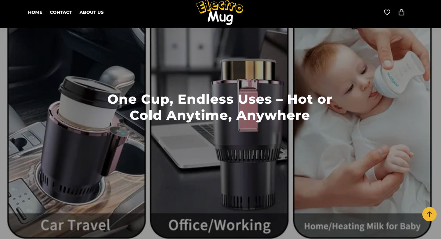 Electro Mug | Ready-to-Launch Shopify Store for 2-in 1 Heating & Cooling Cup Holder