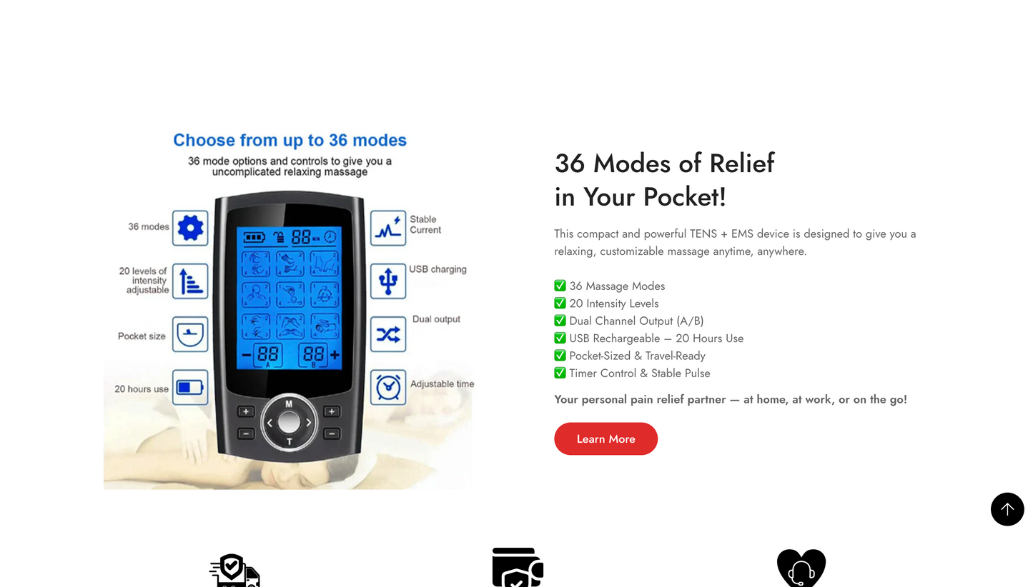 TherapiStar | Ready-to-Launch Single Product Store for TENS EMS Muscle Stimulator